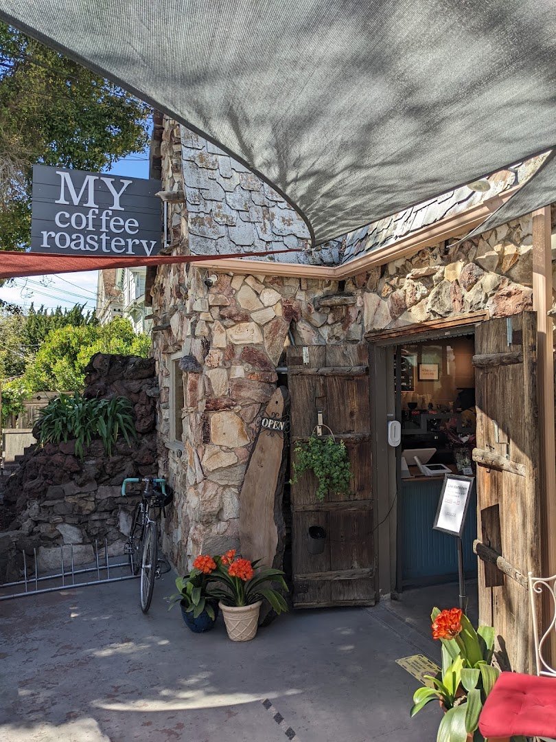 Storefront of MY Coffee Roastery, specialty coffee shop in Oakland