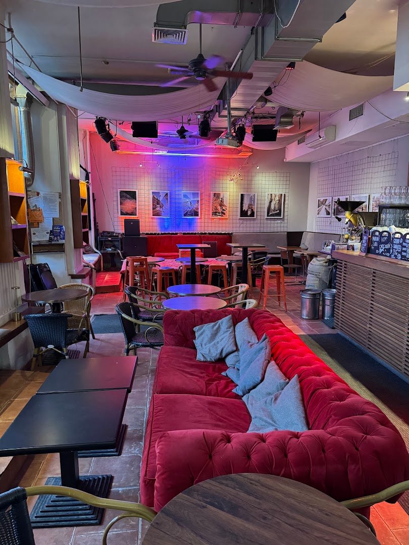 Interior of Coffee Karma, specialty coffee shop in Warsaw