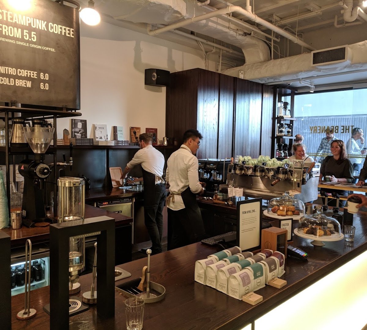 Interior of The Beanery by Mojo, specialty coffee shop in Wellington