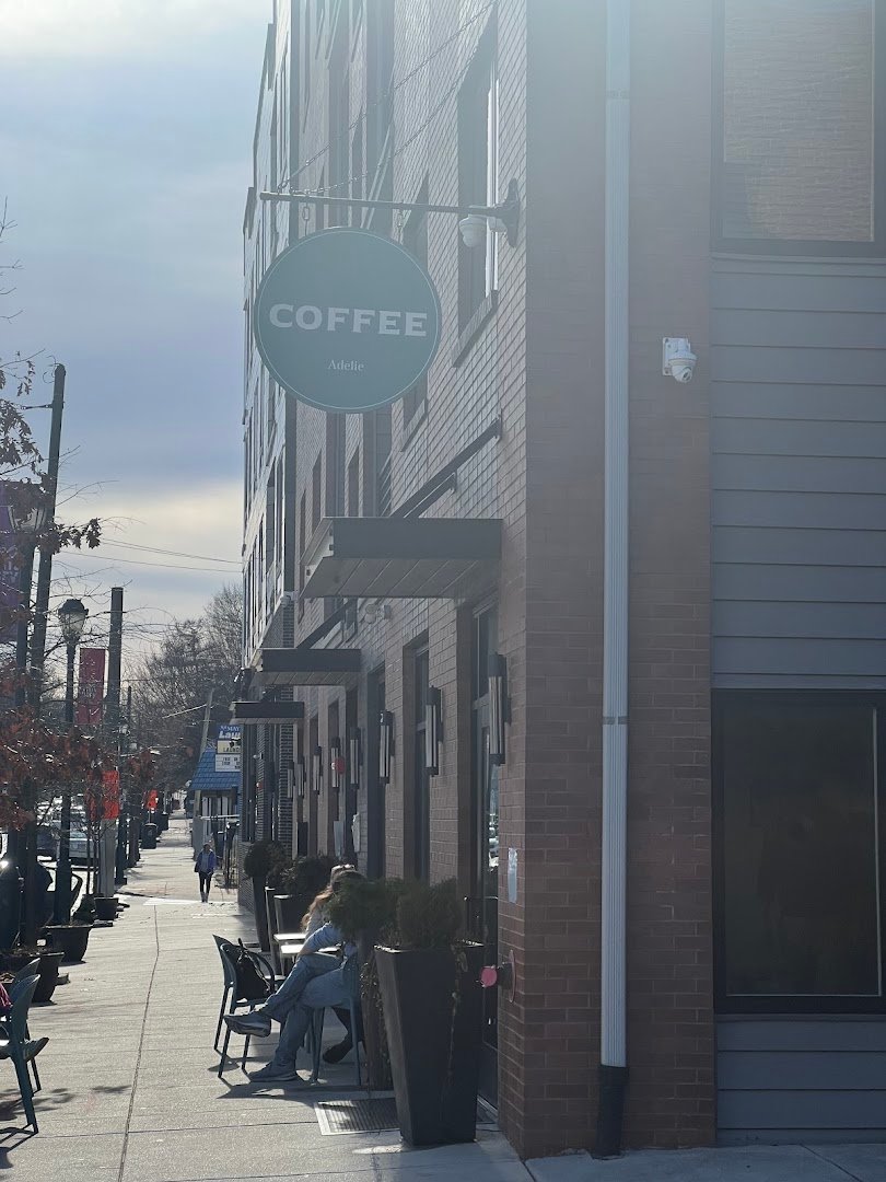 Storefront of Adelie Coffee House, specialty coffee shop in Philadelphia