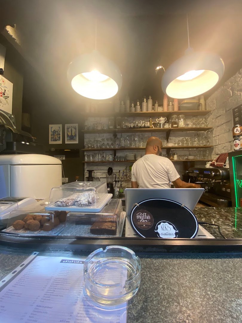 Interior of eklektika 40, specialty coffee shop in Belgrade