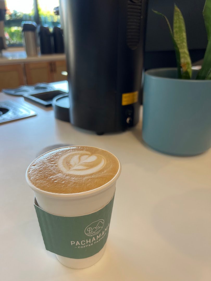 Coffee at Pachamama Coffee, specialty coffee shop in Sacramento
