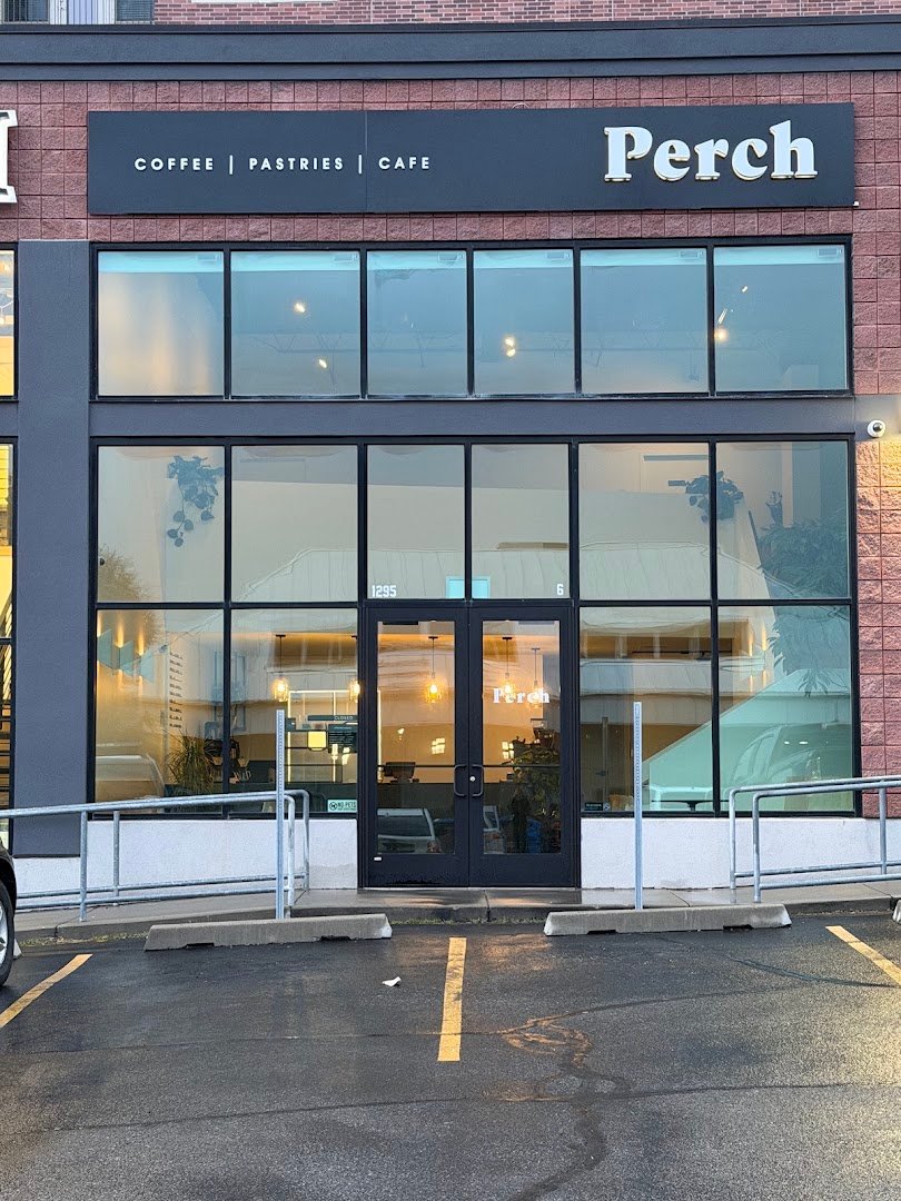 Storefront of Perch Coffee, specialty coffee shop in Salt Lake City