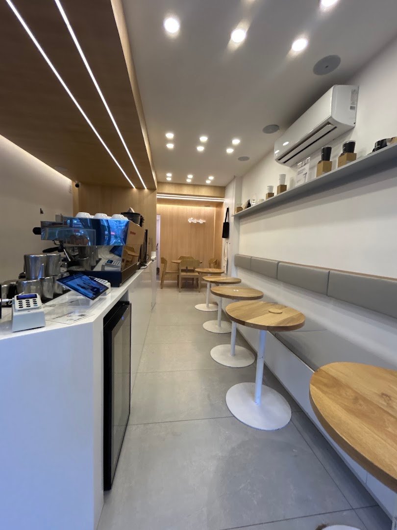 Interior of the coffee., specialty coffee shop in Mexico City