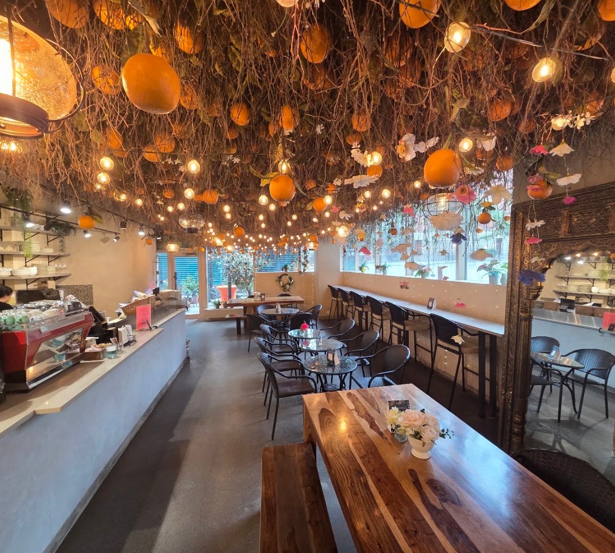 Interior of SoLIT Café, specialty coffee shop in Montreal
