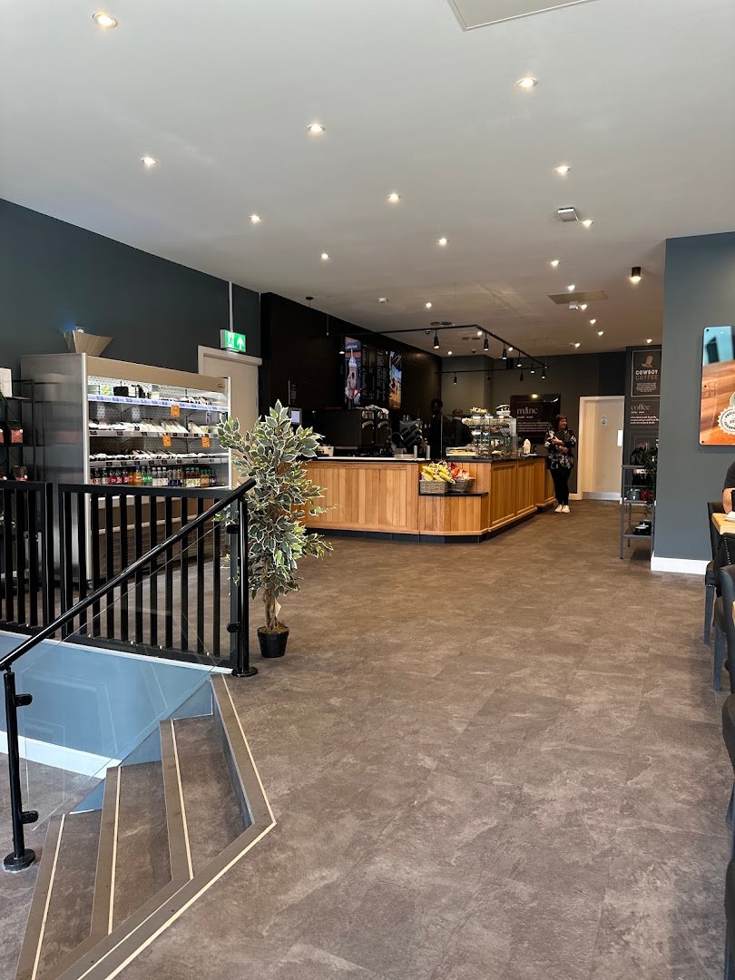 Interior of Coffee House City Tower, specialty coffee shop in Manchester