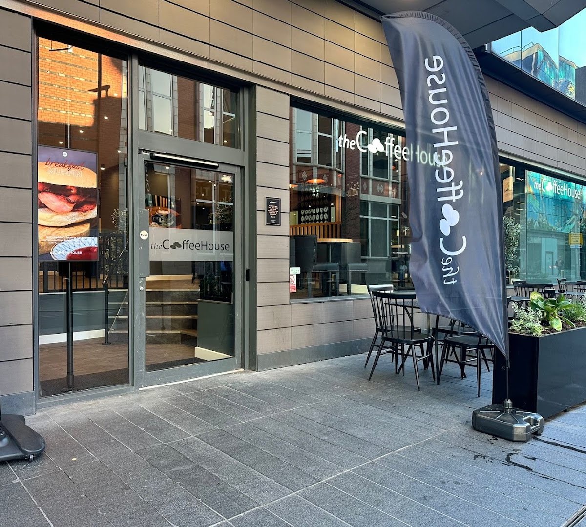 Storefront of Coffee House City Tower, specialty coffee shop in Manchester