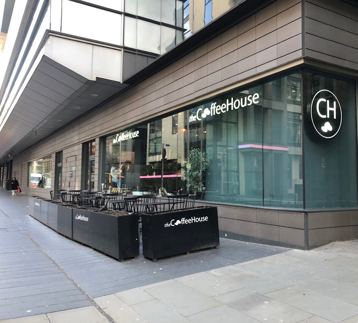 Storefront of Coffee House City Tower, specialty coffee shop in Manchester
