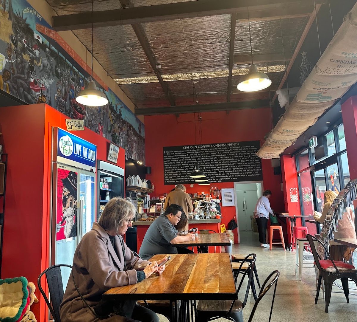 Interior of Eden Espresso Bar, specialty coffee shop in Auckland