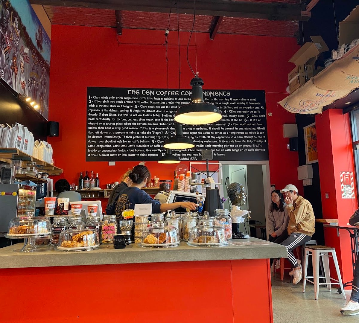 Interior of Eden Espresso Bar, specialty coffee shop in Auckland