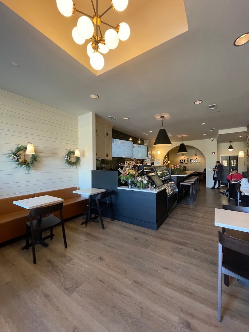 Interior of The Grind Coffeehouse, specialty coffee shop in Omaha