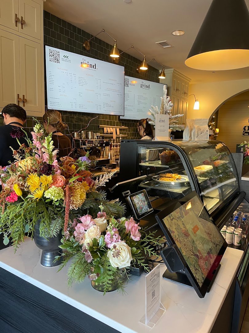 Interior of The Grind Coffeehouse, specialty coffee shop in Omaha