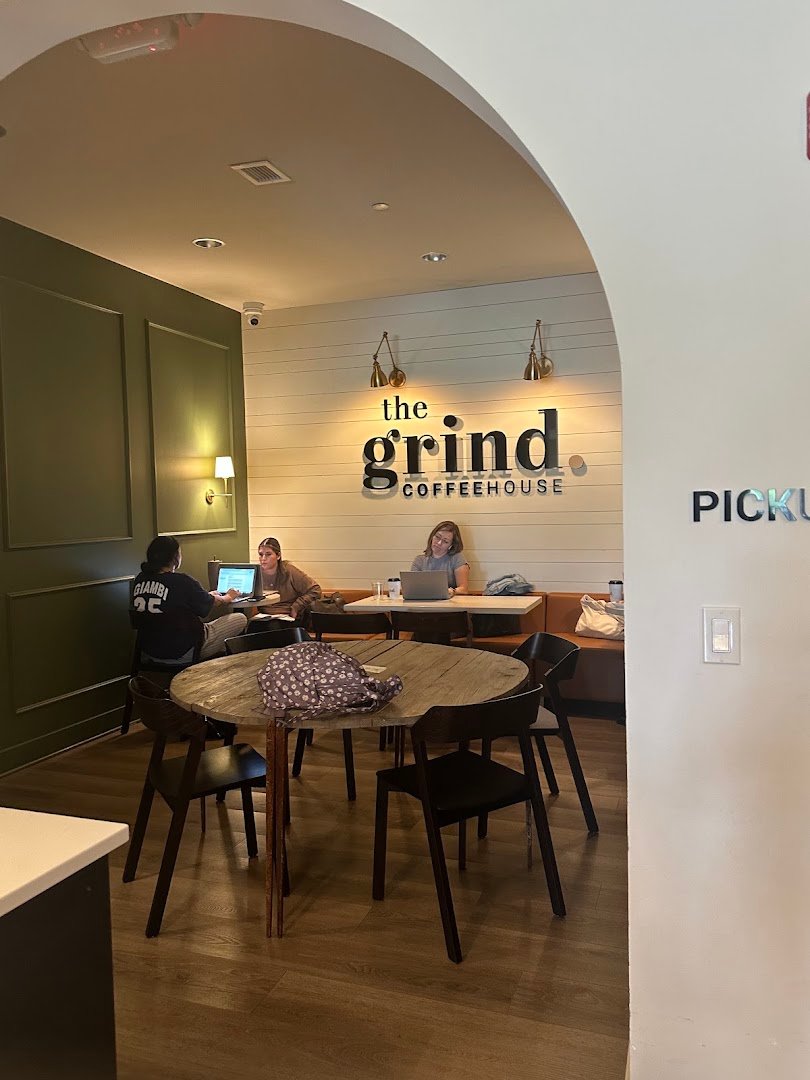 Interior of The Grind Coffeehouse, specialty coffee shop in Omaha