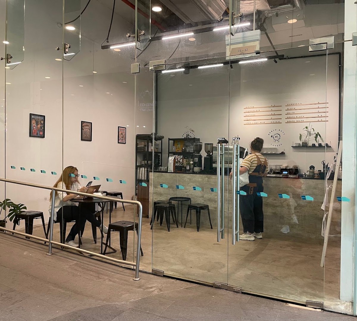 Interior of Brash Boys Coffee, specialty coffee shop in Singapore