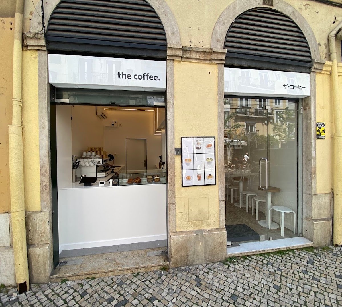 Storefront of The Coffee, specialty coffee shop in Lisbon