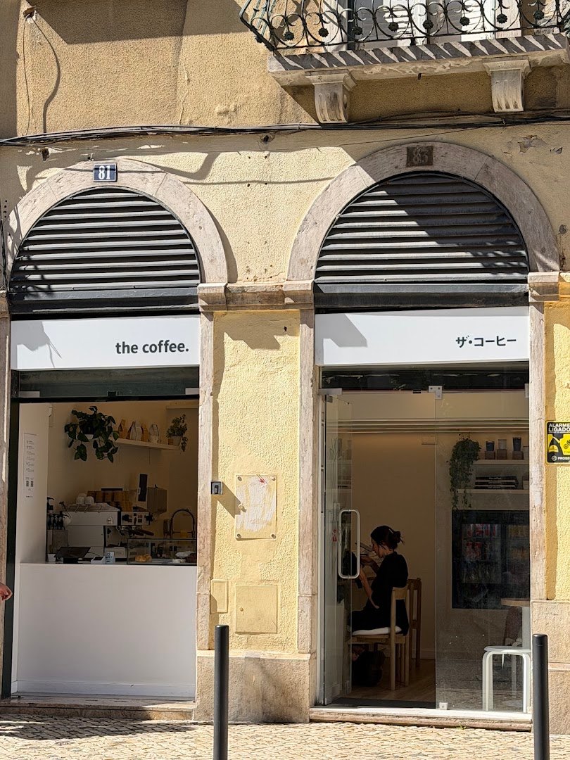 Storefront of The Coffee, specialty coffee shop in Lisbon