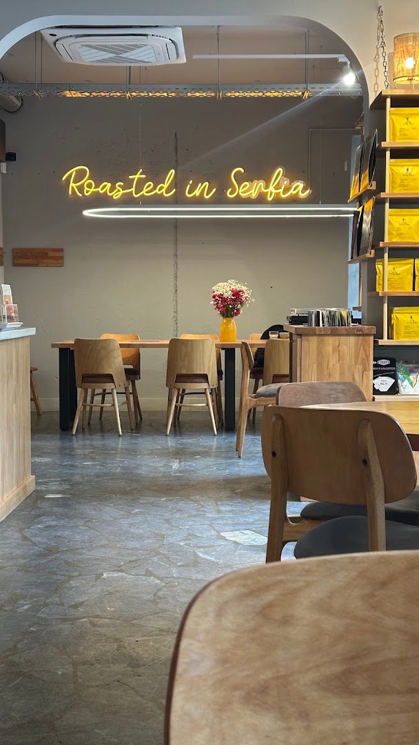 Interior of Rocket Coffee, specialty coffee shop in Belgrade