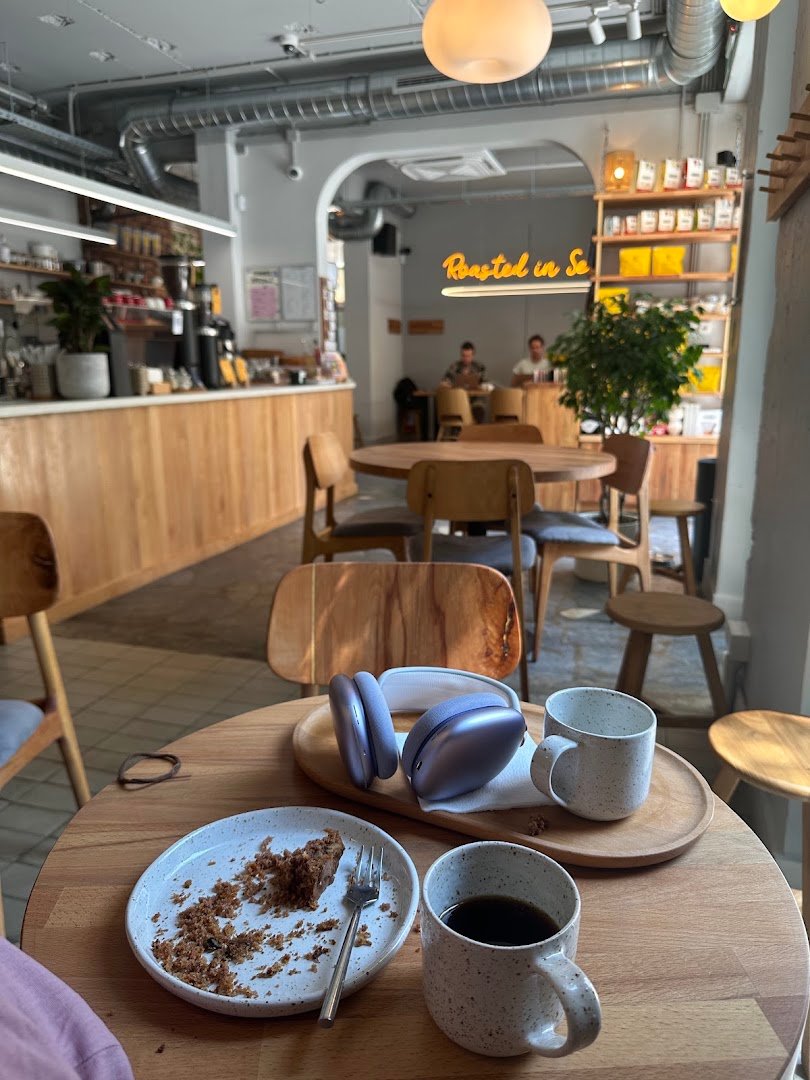 Interior of Rocket Coffee, specialty coffee shop in Belgrade