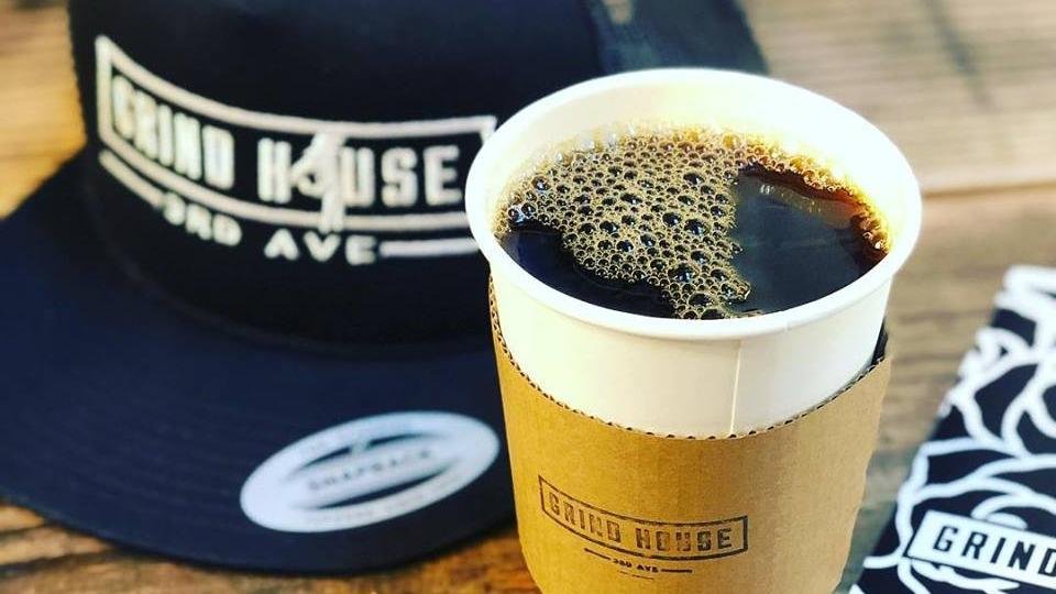 Coffee at Grind House, specialty coffee shop in San Diego