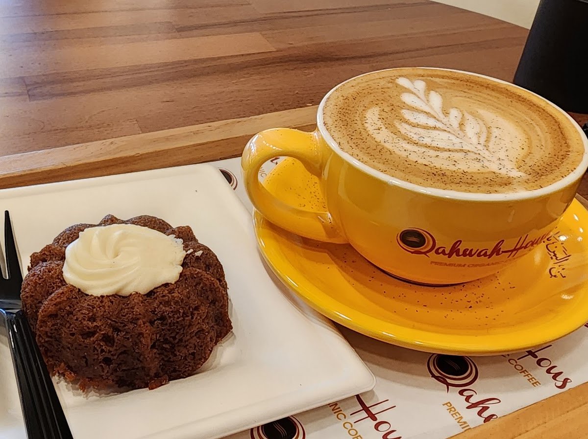 Coffee at Qahwah House Coffee, specialty coffee shop in Cleveland