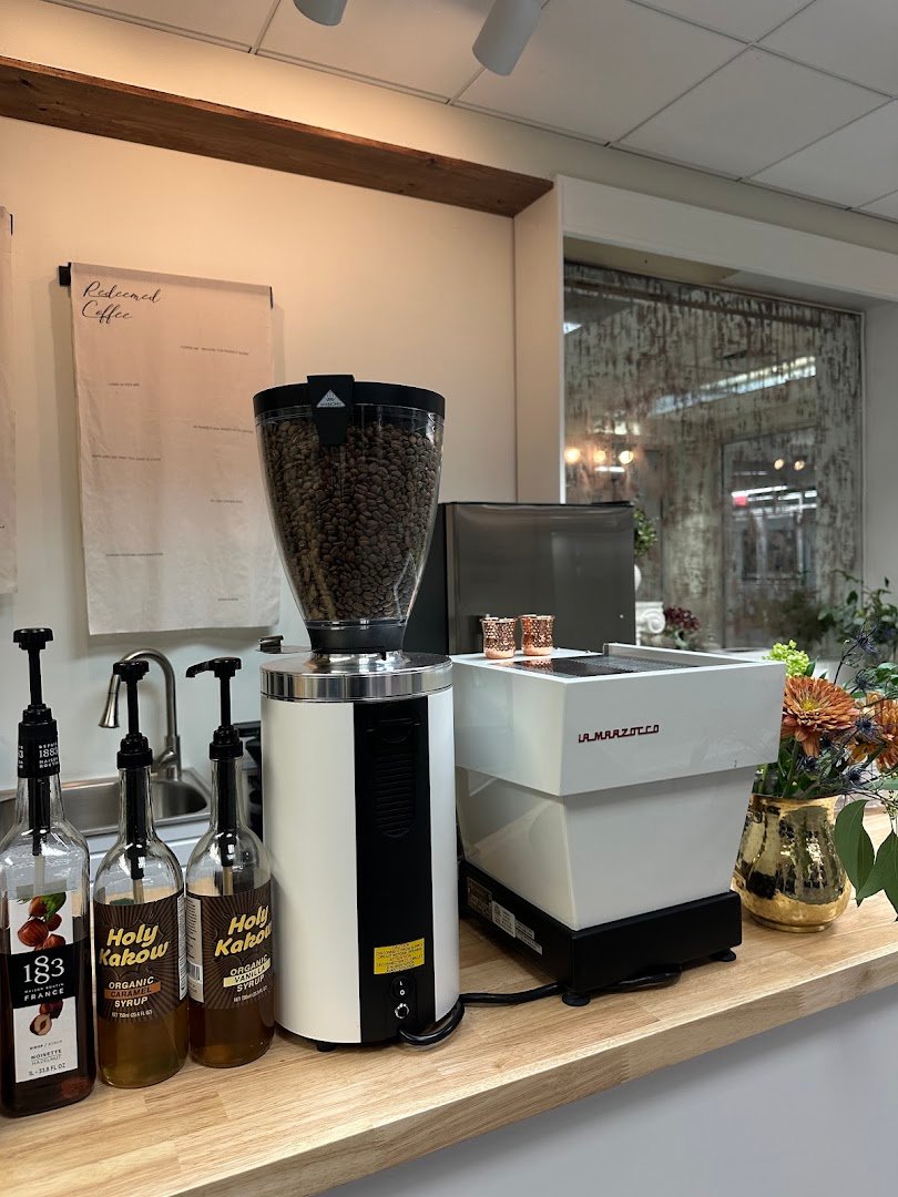 Interior of Redeemed Coffee, specialty coffee shop in Charlotte