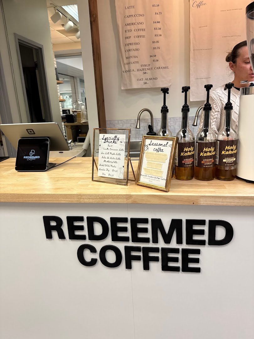 Interior of Redeemed Coffee, specialty coffee shop in Charlotte