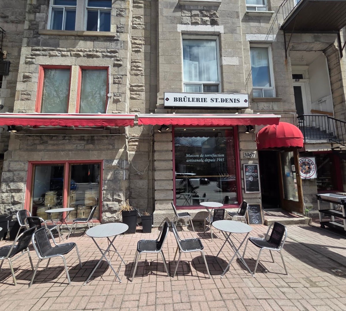 Storefront of Brûlerie St-Denis, specialty coffee shop in Montreal