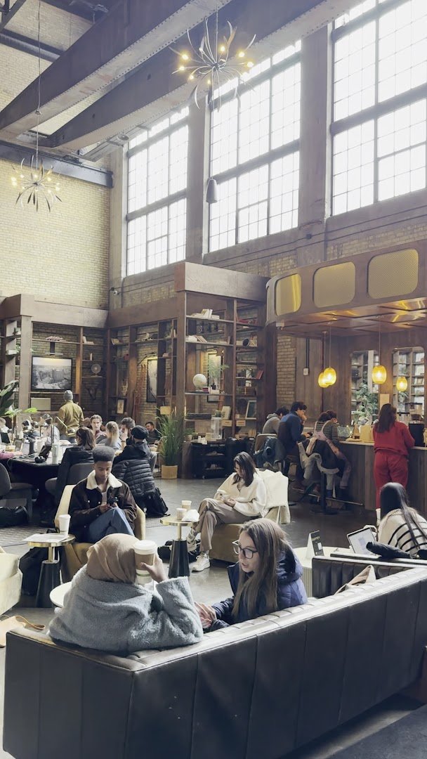 Interior of Backstory Coffee Roasters - North Loop, specialty coffee shop in Minneapolis