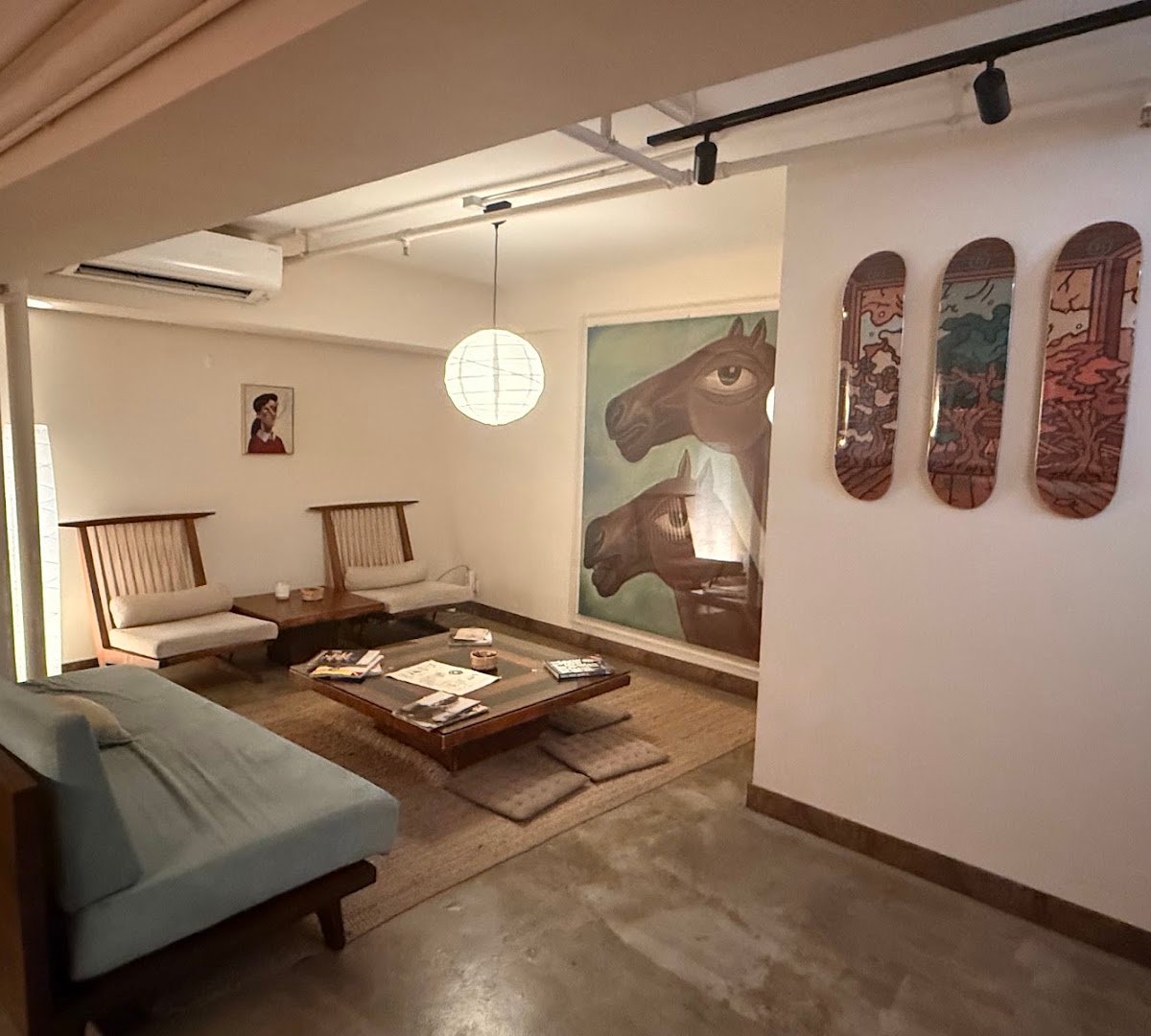Interior of hara kako, specialty coffee shop in Hong Kong