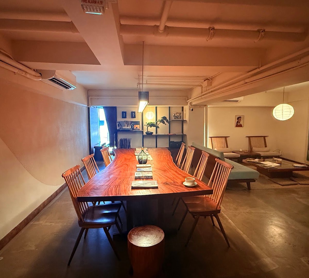 Interior of hara kako, specialty coffee shop in Hong Kong