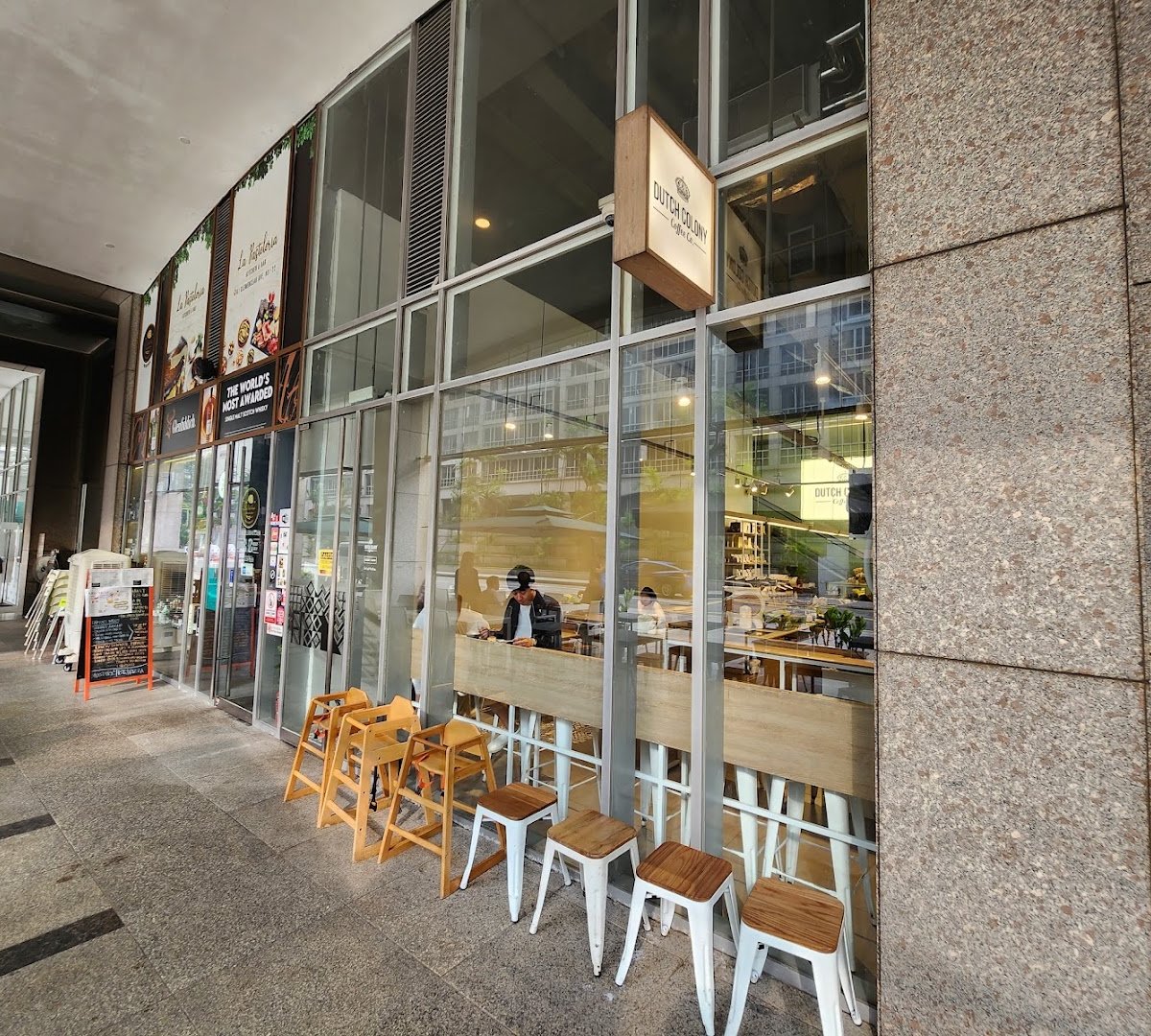 Storefront of Dutch Colony Coffee Co., specialty coffee shop in Singapore