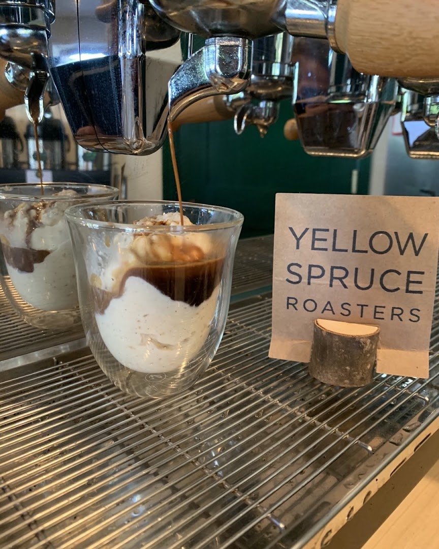 Coffee at Yellow Spruce Roasters & Wine Bar, specialty coffee shop in Scottsdale
