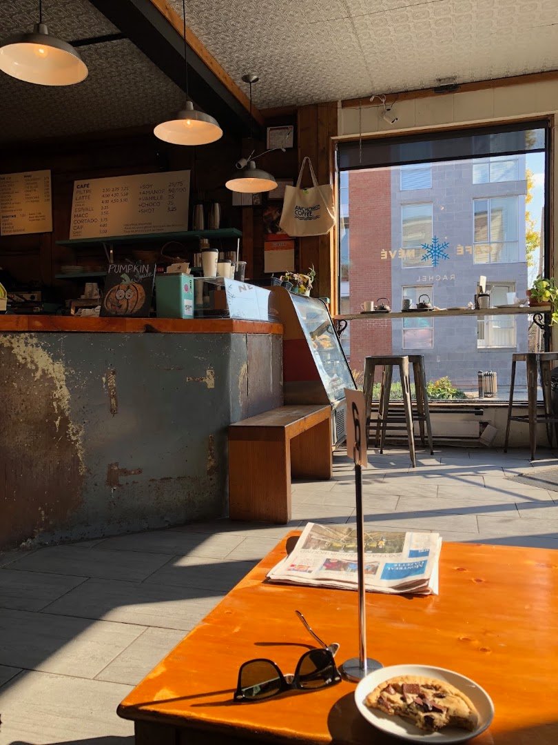 Interior of Café Névé, specialty coffee shop in Montreal