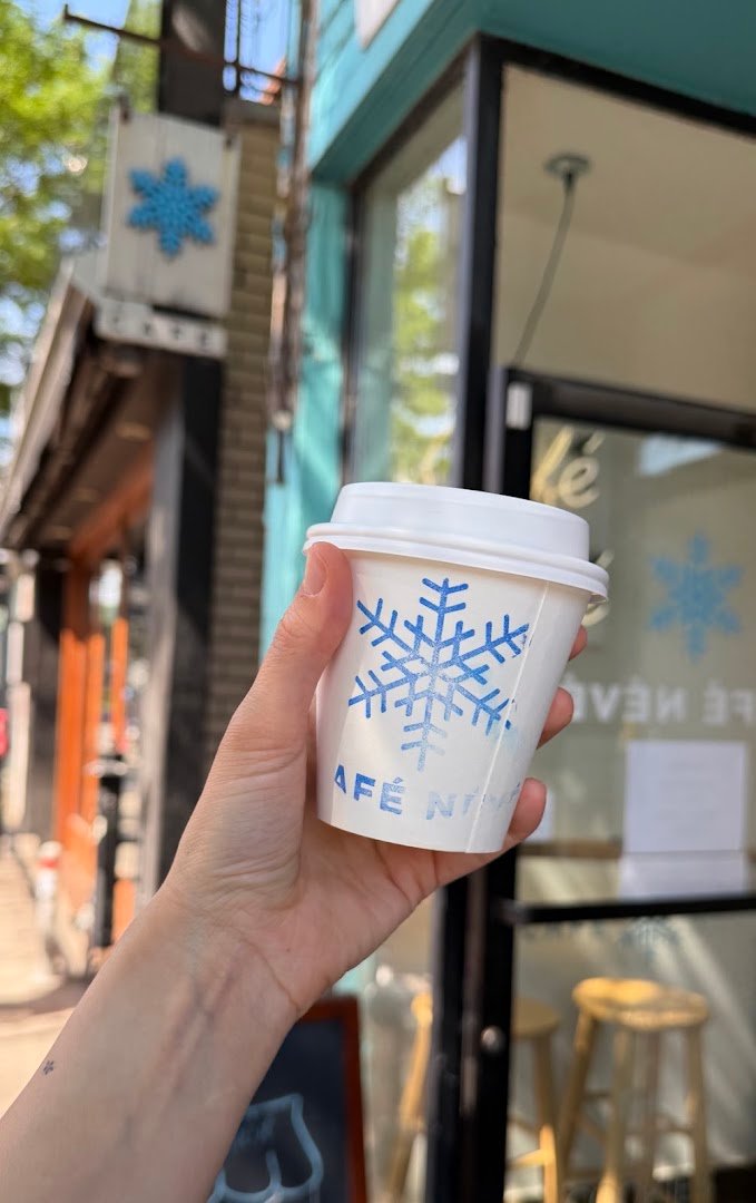 Coffee at Café Névé, specialty coffee shop in Montreal
