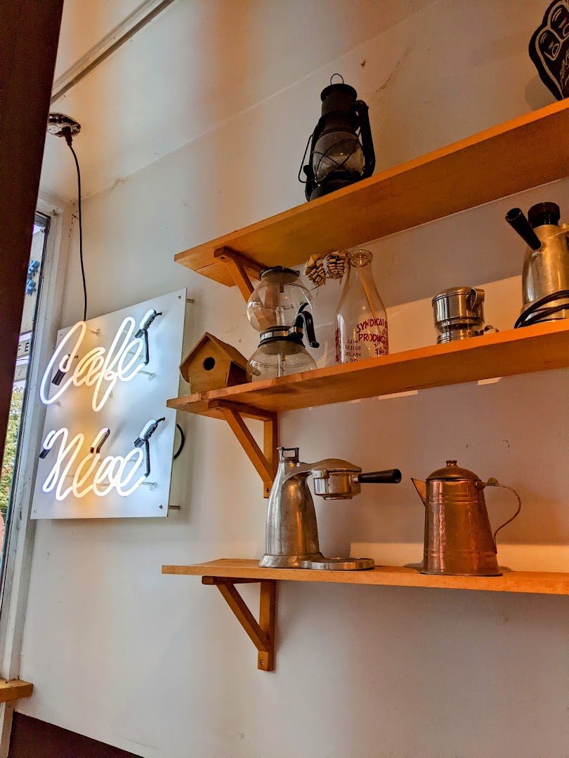 Interior of Café Névé, specialty coffee shop in Montreal