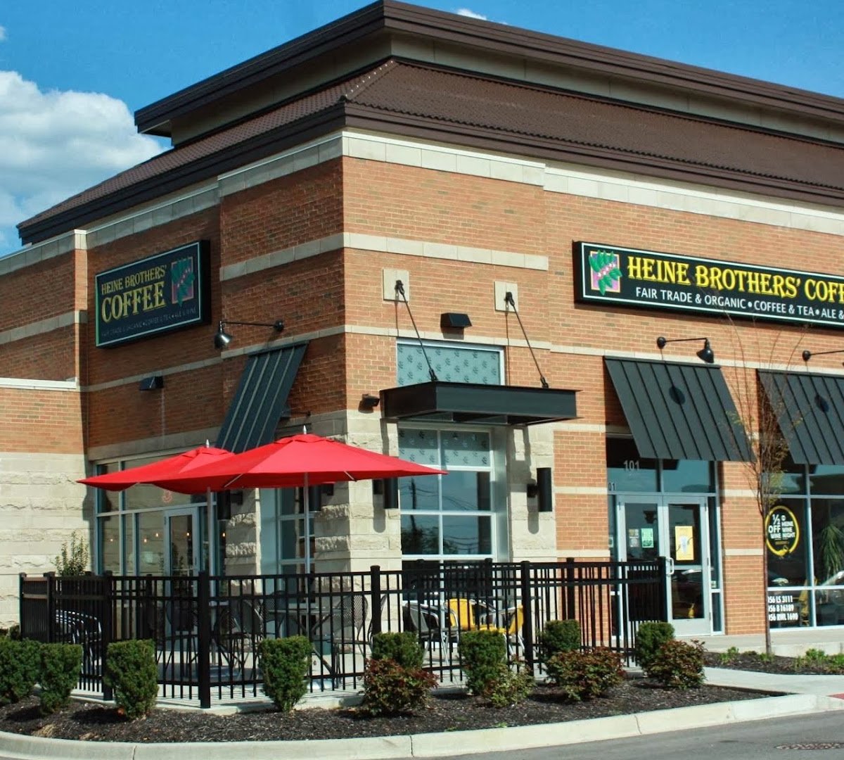 Storefront of Heine Brothers Coffee - Blankenbaker, specialty coffee shop in Louisville
