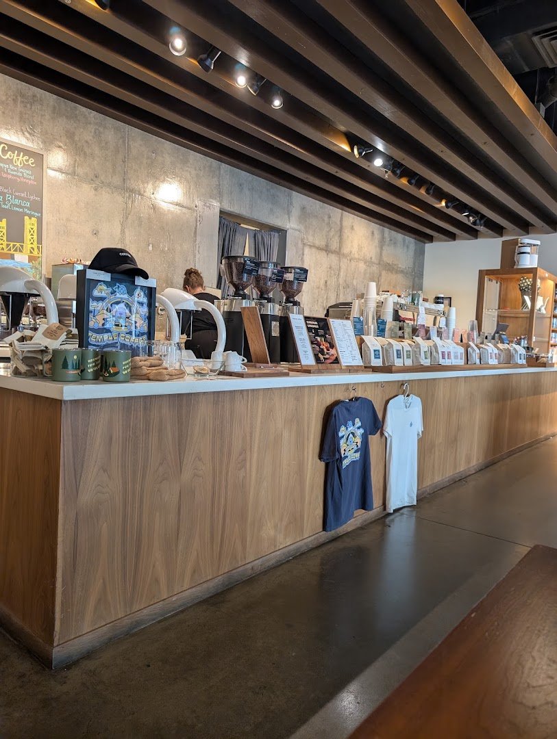 Interior of Temple Coffee Roasters, specialty coffee shop in Sacramento