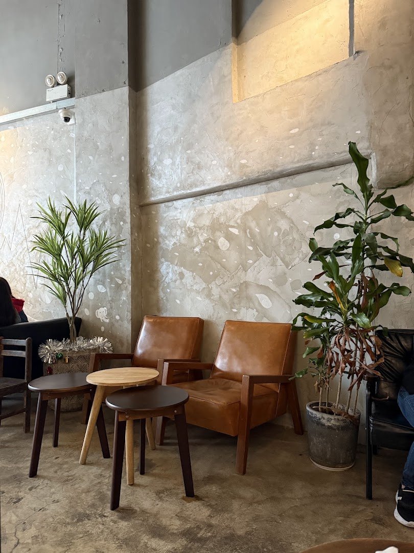 Interior of DOZY, specialty coffee shop in Hong Kong