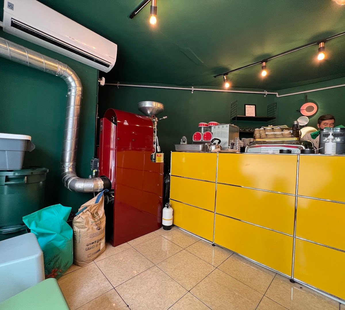 Interior of Bamaself, specialty coffee shop in Seoul