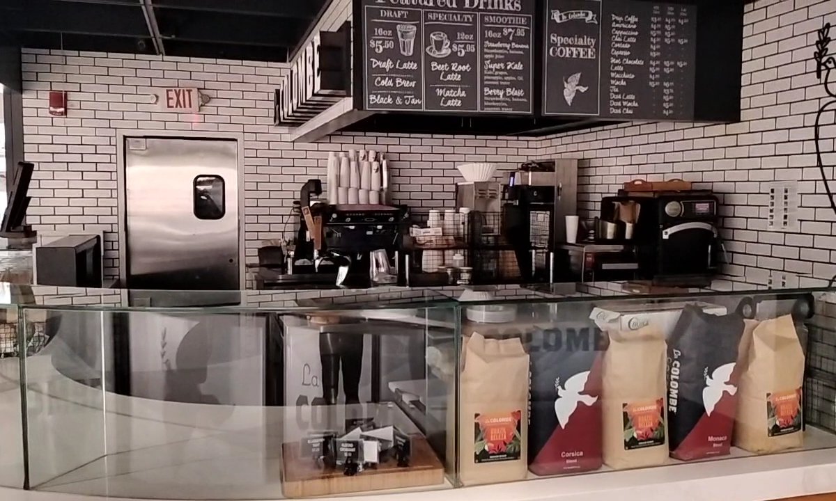 Interior of La Colombe, specialty coffee shop in Philadelphia