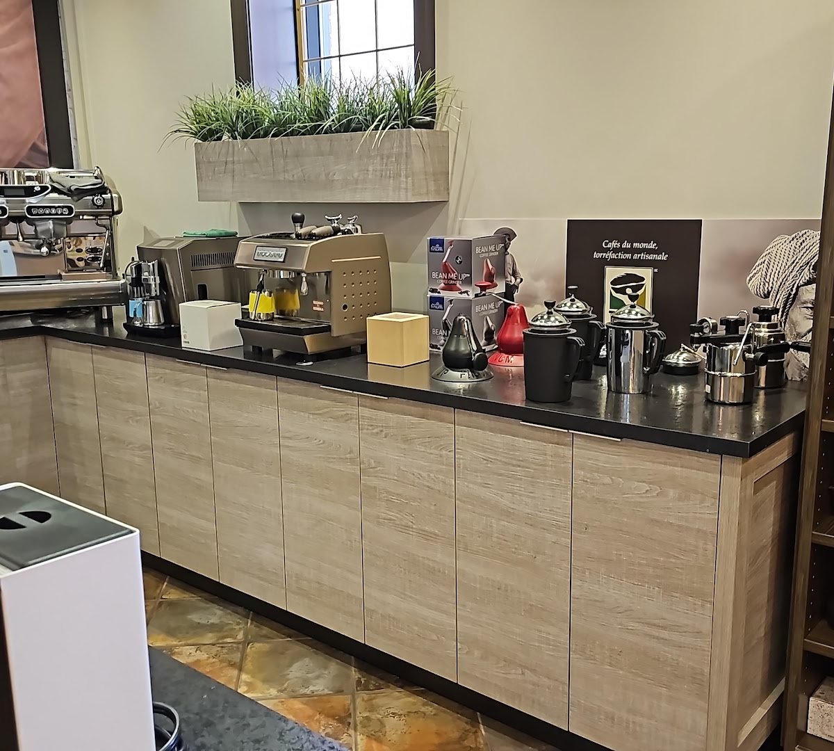 Interior of Terra Café et Thé, specialty coffee shop in Montreal