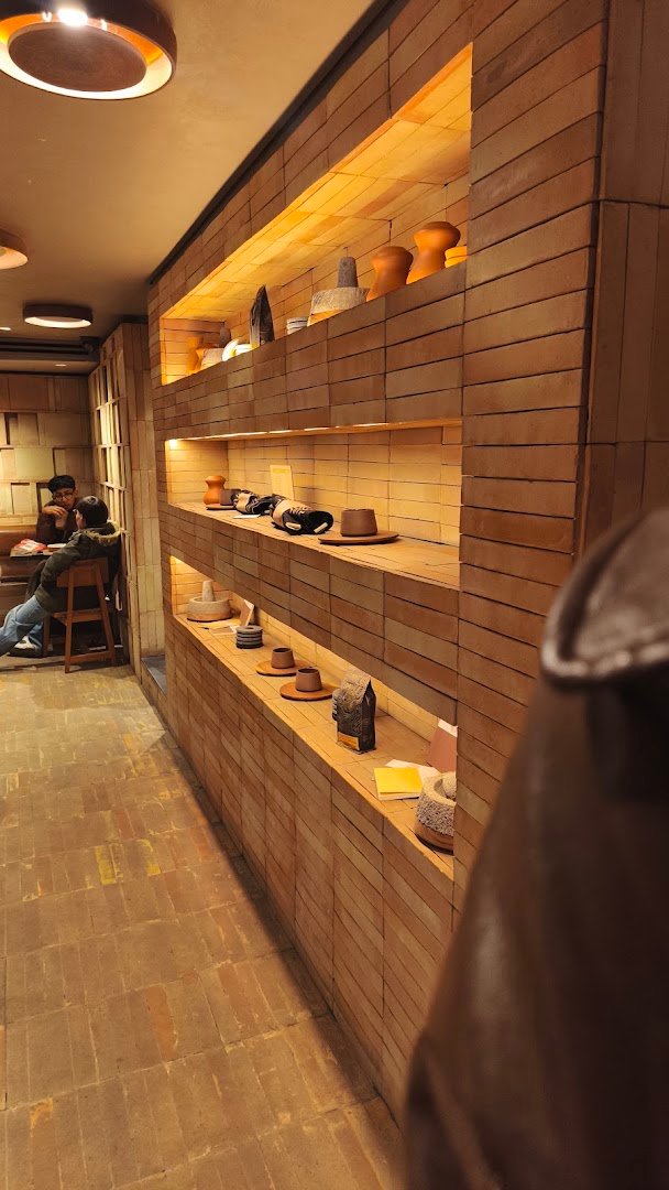 Interior of Tierra Garat, specialty coffee shop in Mexico City