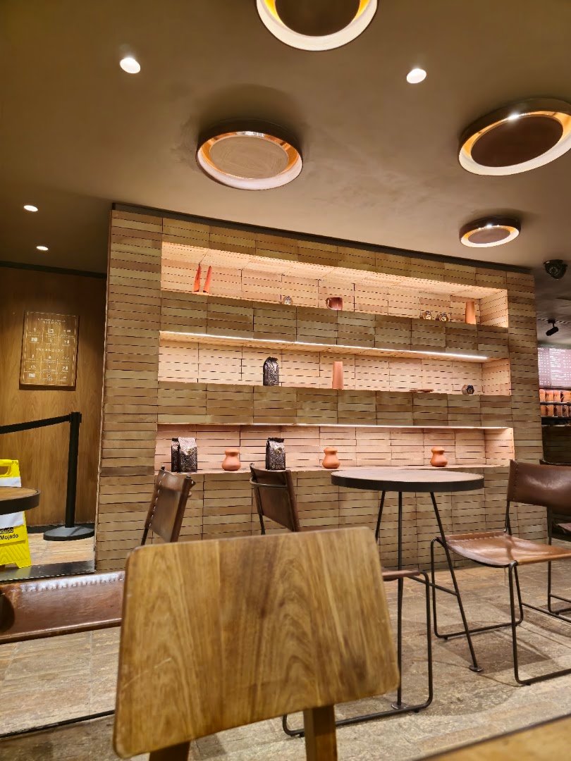 Interior of Tierra Garat, specialty coffee shop in Mexico City