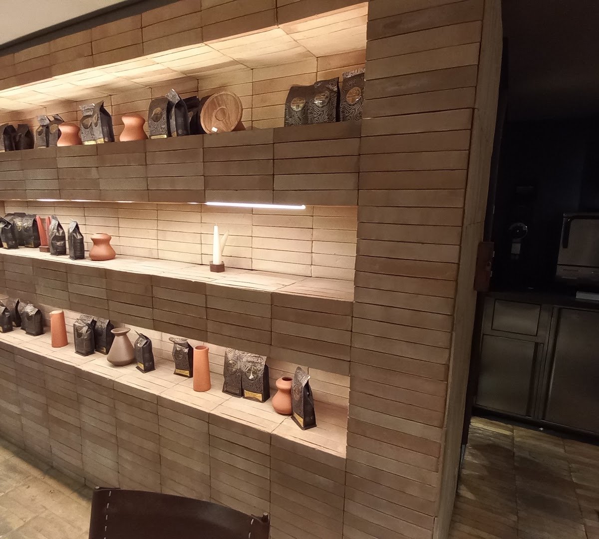 Interior of Tierra Garat, specialty coffee shop in Mexico City