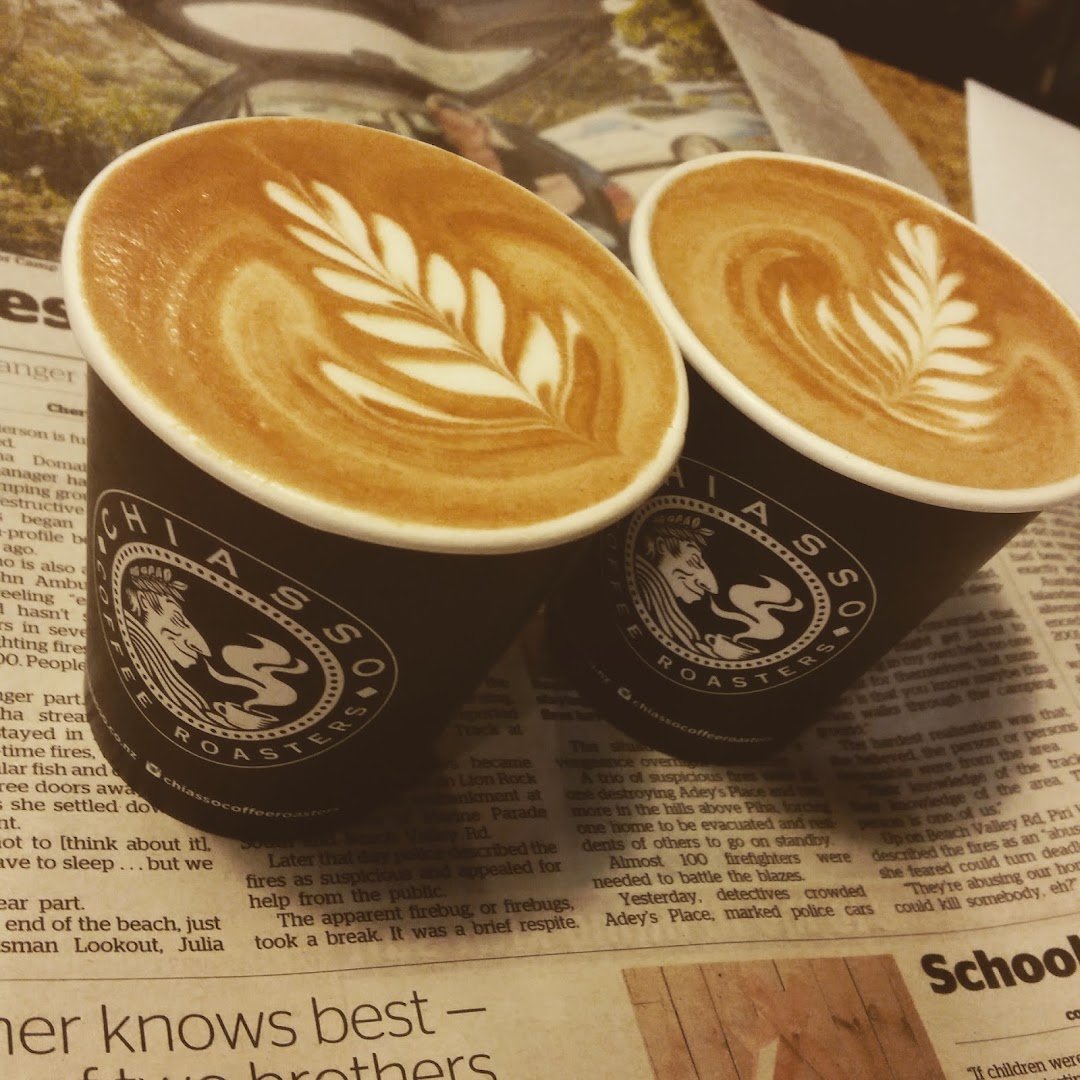 Coffee at Chiasso Coffee Roasters, specialty coffee shop in Auckland