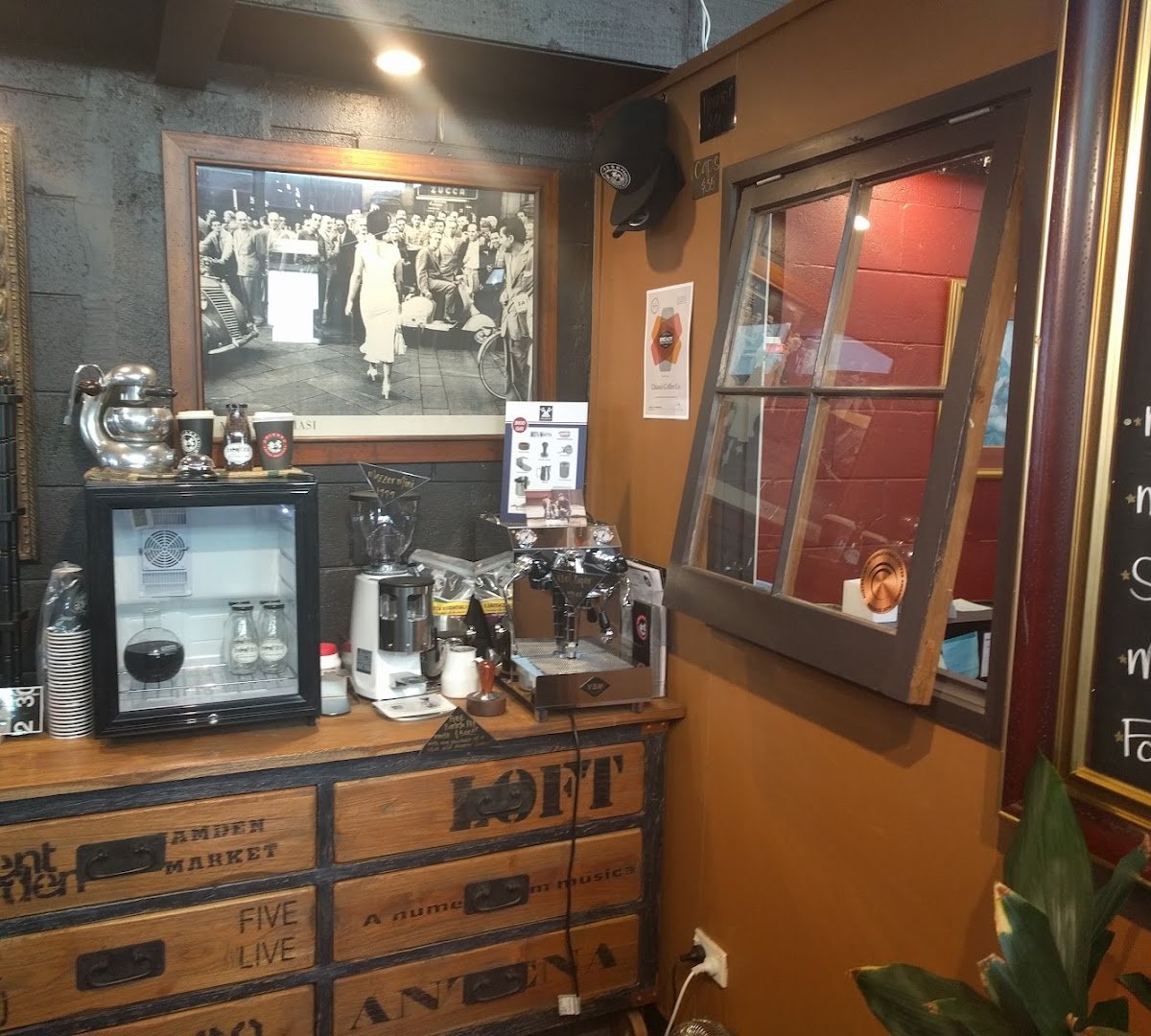 Interior of Chiasso Coffee Roasters, specialty coffee shop in Auckland