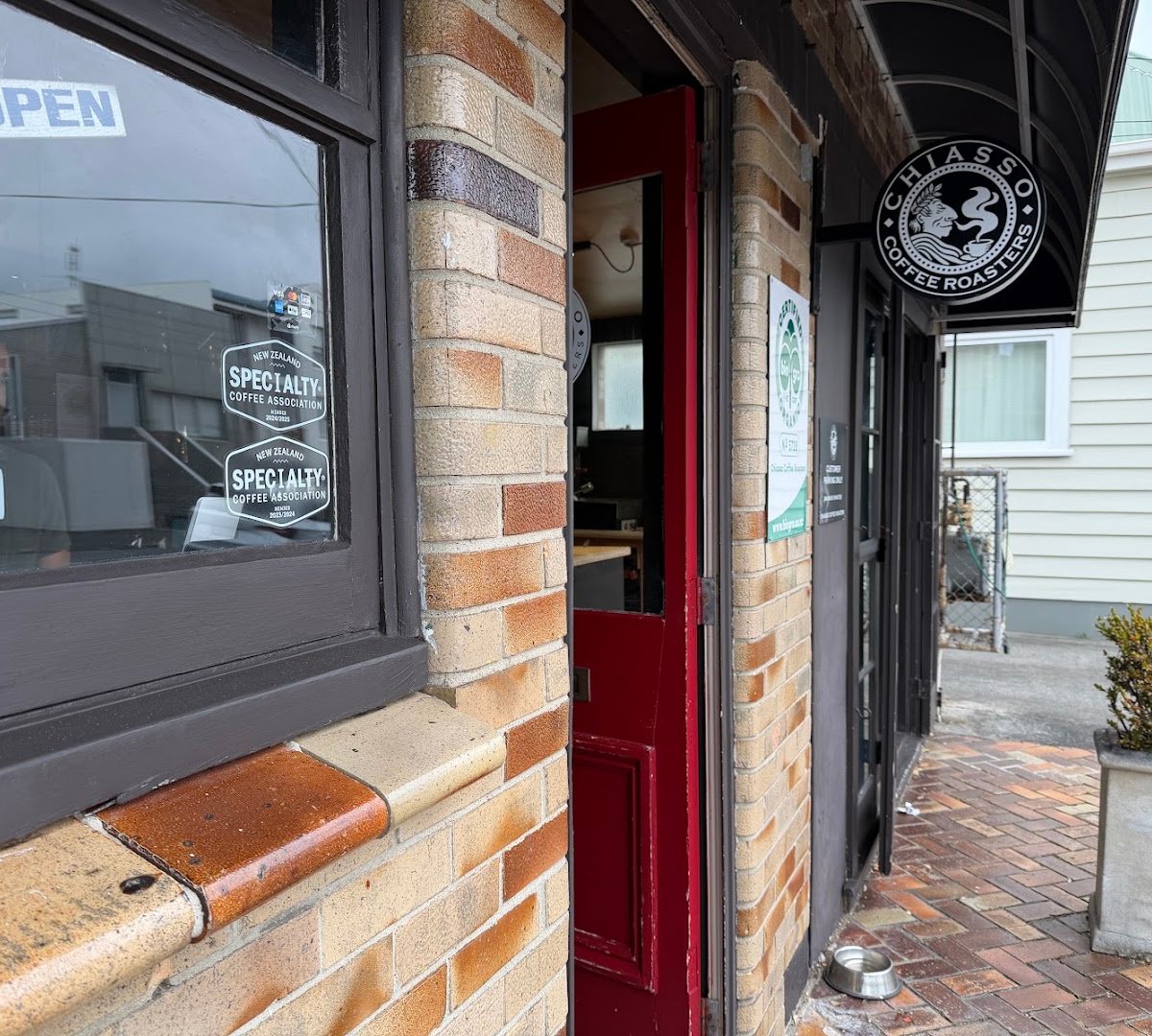 Storefront of Chiasso Coffee Roasters, specialty coffee shop in Auckland