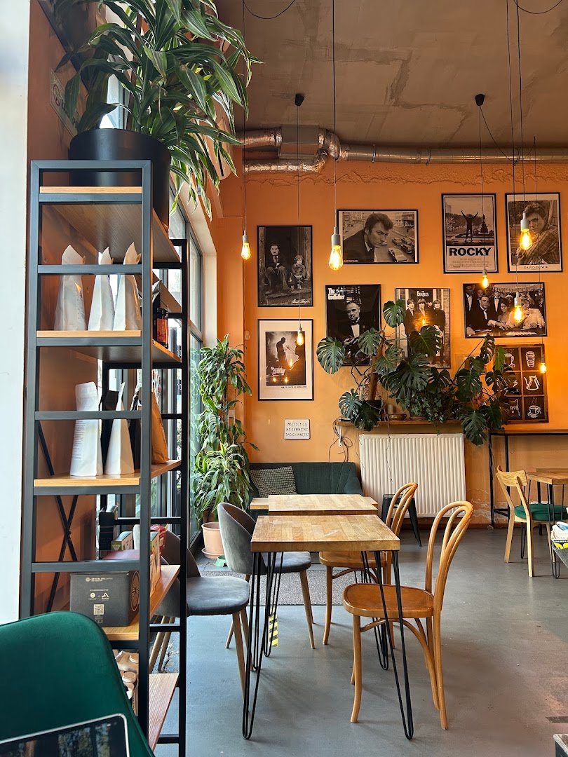 Interior of No i Co, specialty coffee shop in Warsaw