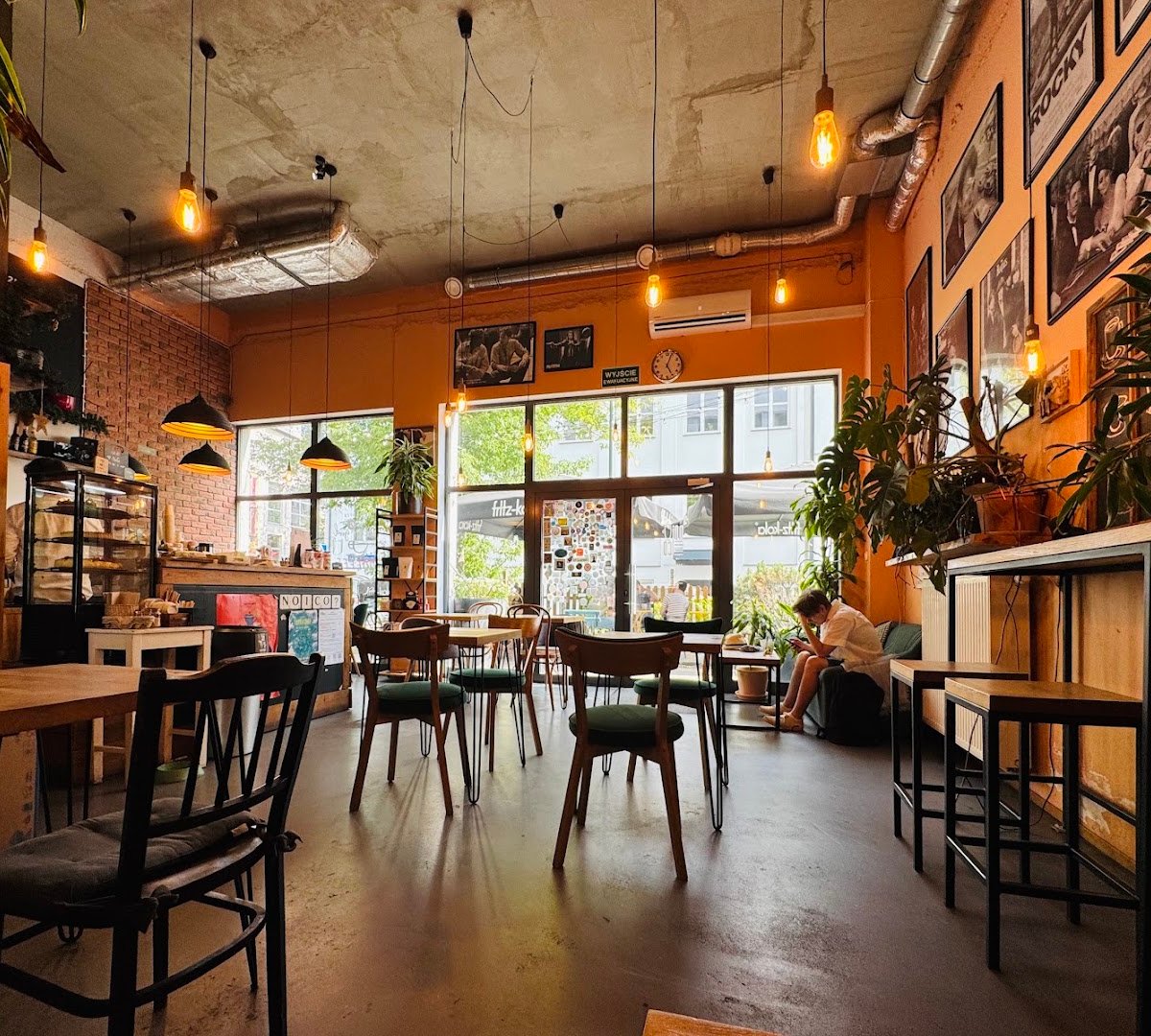 Interior of No i Co, specialty coffee shop in Warsaw