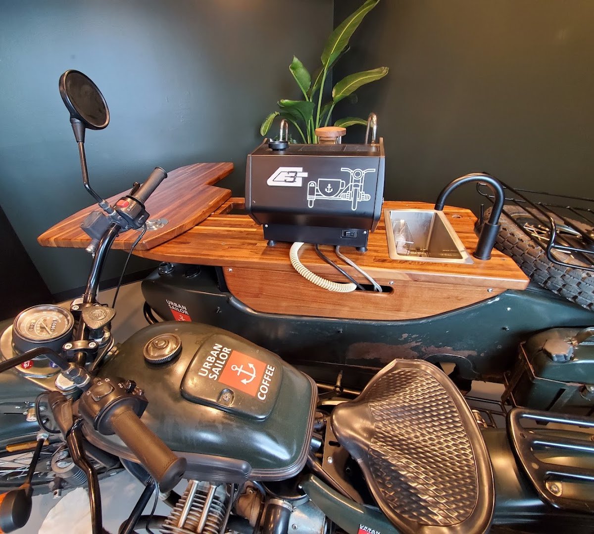 Interior of URBAN SAILOR COFFEE, specialty coffee shop in Salt Lake City
